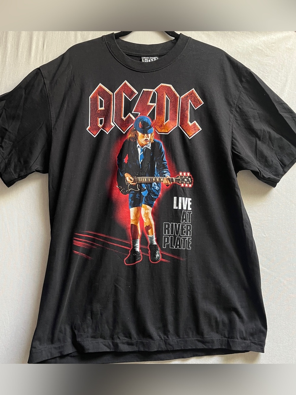 MAXX Rock AC/DC Angus Young Graphic Band Tee Short Sleeve Shirt XL